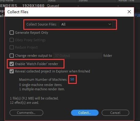 AE局域网联机渲染