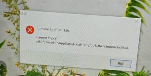 Runtime Error (at-1:0): 无法载入文件 webctrl.dll-伊丞小站（YLIMHS.COM）