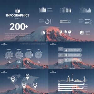 200组数据信息AE模板-伊丞小站(YLIMHS.COM)