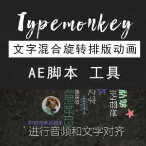 Typemonkey文字混合旋转排版动画AE脚本制作倒鸭子酷酷的滕-伊丞小站(YLIMHS.COM)