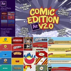 卡通漫画版网络视频包装 AE模板-伊丞小站(YLIMHS.COM)