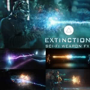 科幻武器魔法能量光束pr/ae视频素材-伊丞小站（YLIMHS.COM）