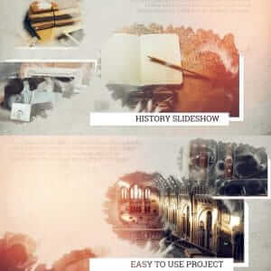 历史水墨遮罩幻灯照片Pr模板-伊丞小站（YLIMHS.COM）