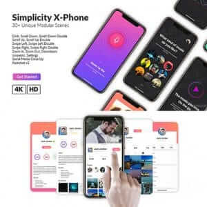 AE模板-手势触屏手机点击滑动APP展示宣传动画片头-伊丞小站（YLIMHS.COM）