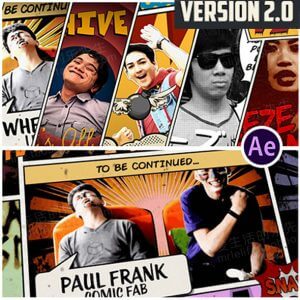 5个视频漫画帧冻结特效AE模板-伊丞小站（YLIMHS.COM）