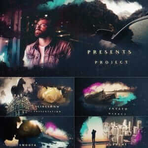 水墨遮罩照片幻灯片AE模板-伊丞小站（YLIMHS.COM）