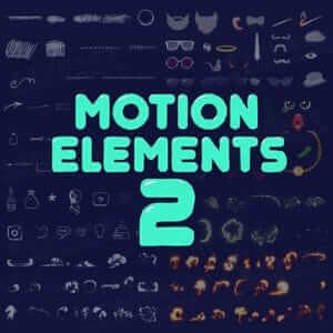 卡通手绘涂鸦动漫元素AE模板+Alpha视频素材-伊丞小站（YLIMHS.COM）