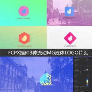 FCPX插件3种流动液体MG风格LOGO片头片尾-伊丞小站(YLIMHS.COM)