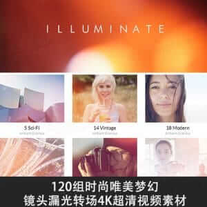 120组时尚浪漫唯美梦幻镜头眩光漏光转场4K超清视频素材-伊丞小站(YLIMHS.COM)