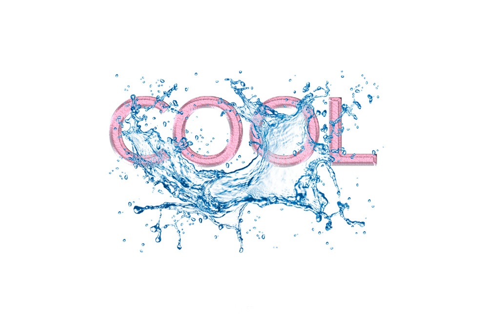 【原创教程】用PS制作动感激爽水花文字