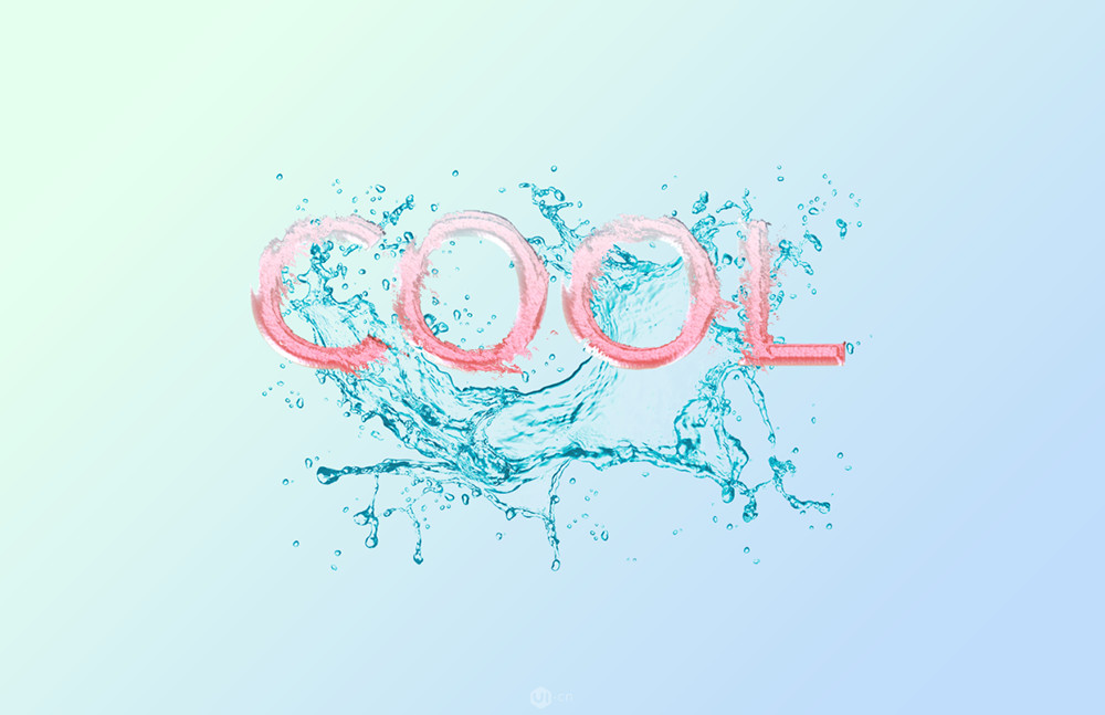 【原创教程】用PS制作动感激爽水花文字