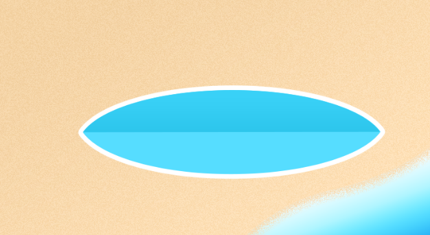 PS鼠绘教程! 简约风格沙滩插画绘制