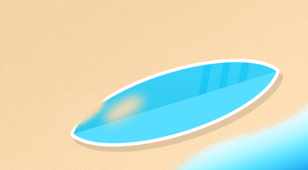 PS鼠绘教程! 简约风格沙滩插画绘制