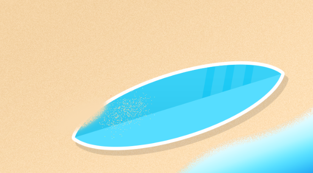 PS鼠绘教程! 简约风格沙滩插画绘制