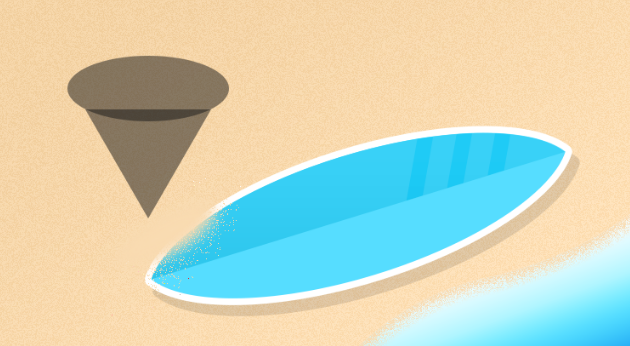 PS鼠绘教程! 简约风格沙滩插画绘制