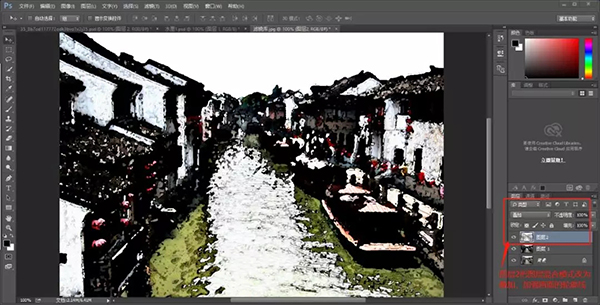 PS水墨画效果教程:滤镜打造青花瓷意境的水墨画