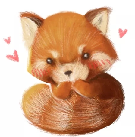 【PS彩铅效果教程】简单几步教你绘制Q版彩铅小熊猫