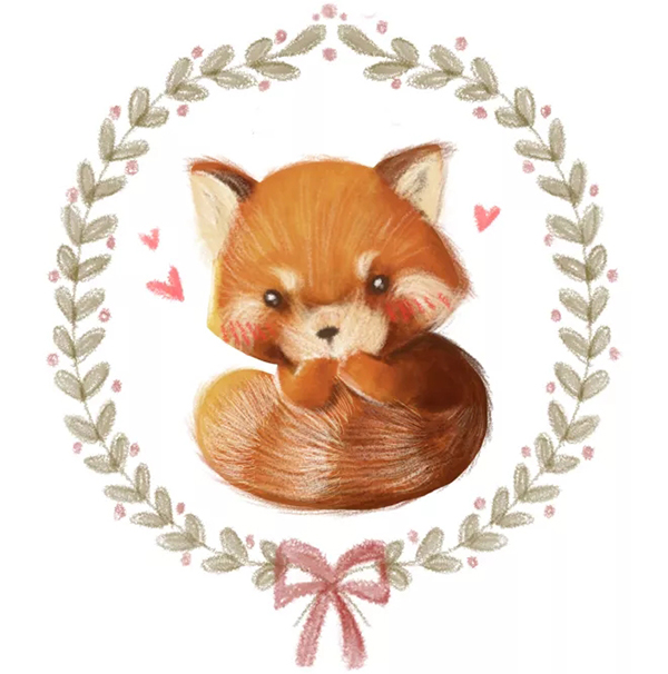 【PS彩铅效果教程】简单几步教你绘制Q版彩铅小熊猫