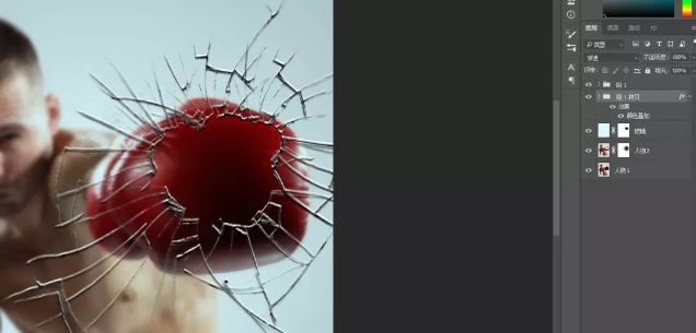 PS教程案例:用PS快速制作破碎玻璃效果