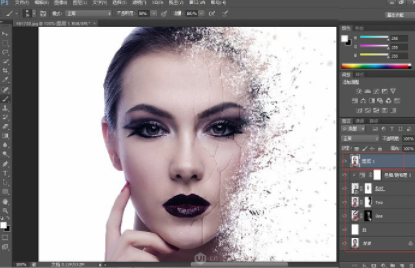 ps教程:酷炫分散颗粒海报制作图文教程