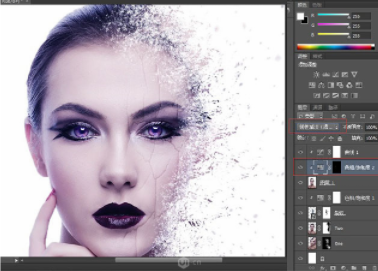 ps教程:酷炫分散颗粒海报制作图文教程