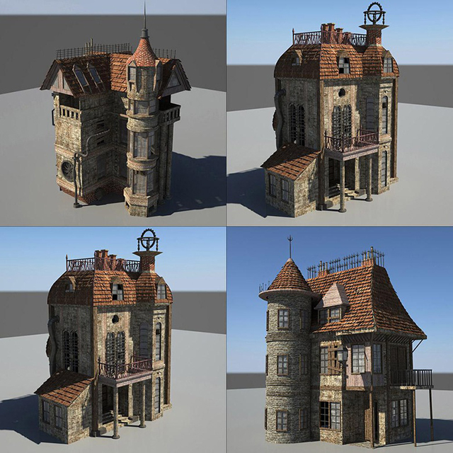 场景模型教程:"蒸汽朋克"之城制作解析