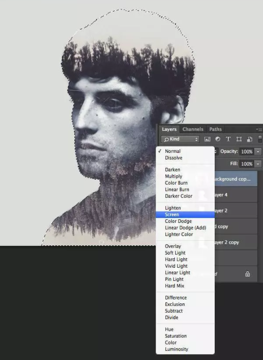PS教程:制作炫酷双重曝光海报效果!
