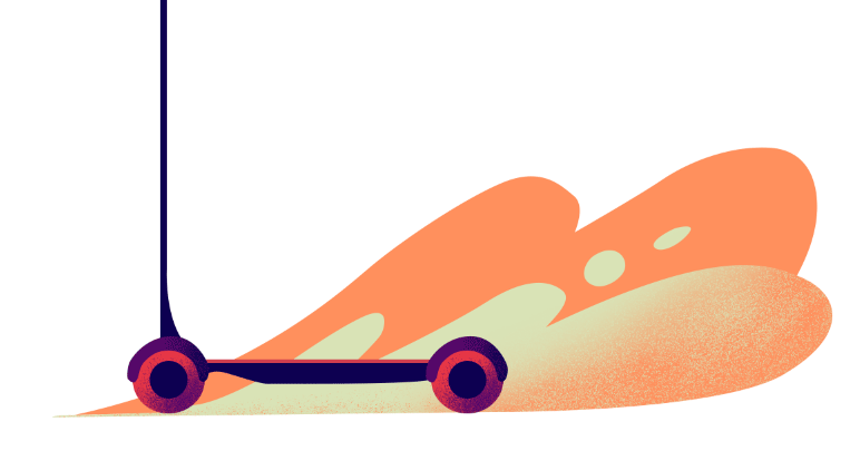 噪点插画：用PS给滑板车人像添加噪点