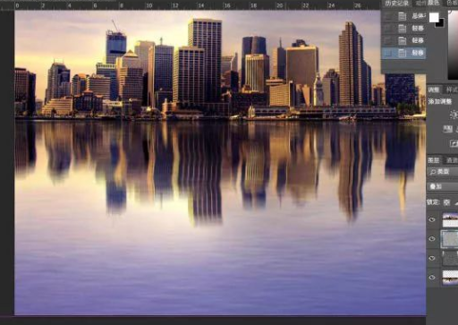 PS制作倒影的波纹效果教程