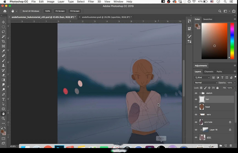 PS鼠绘光影插画教程