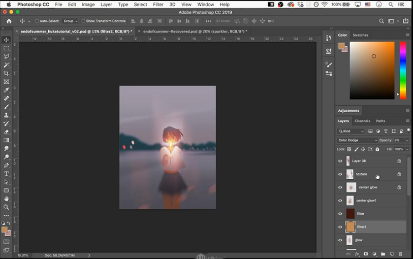 PS鼠绘光影插画教程