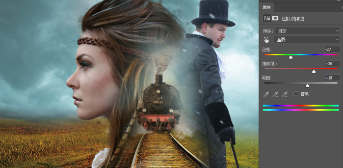 创意合成:用ps合成创意的二次曝光海报