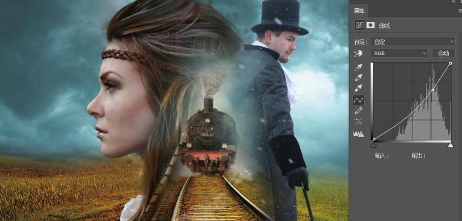 创意合成:用ps合成创意的二次曝光海报