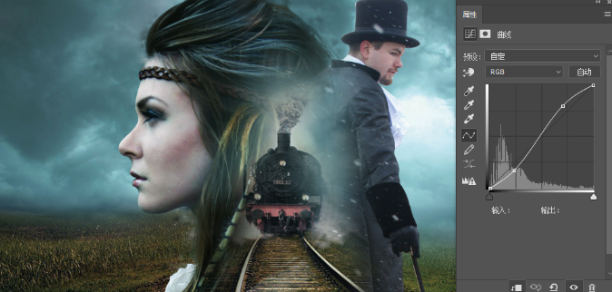 创意合成:用ps合成创意的二次曝光海报