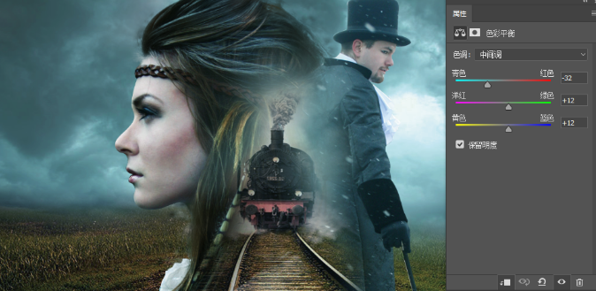 创意合成:用ps合成创意的二次曝光海报