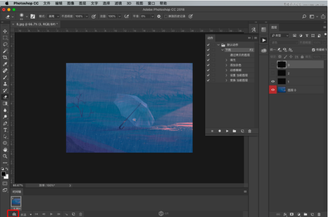 下雨动画:PS制作逼真的下雨GIF动画
