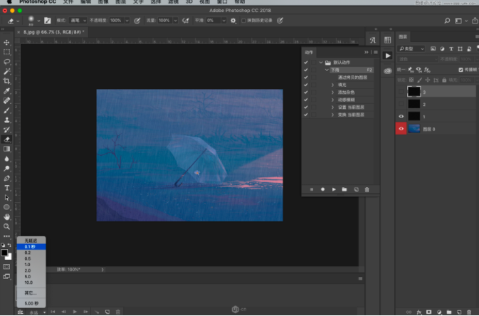 下雨动画:PS制作逼真的下雨GIF动画