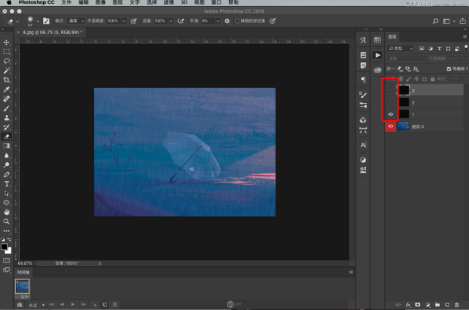 下雨动画:PS制作逼真的下雨GIF动画