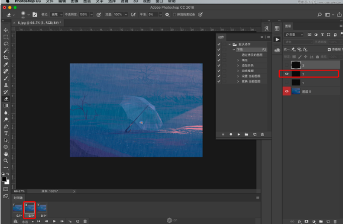 下雨动画:PS制作逼真的下雨GIF动画