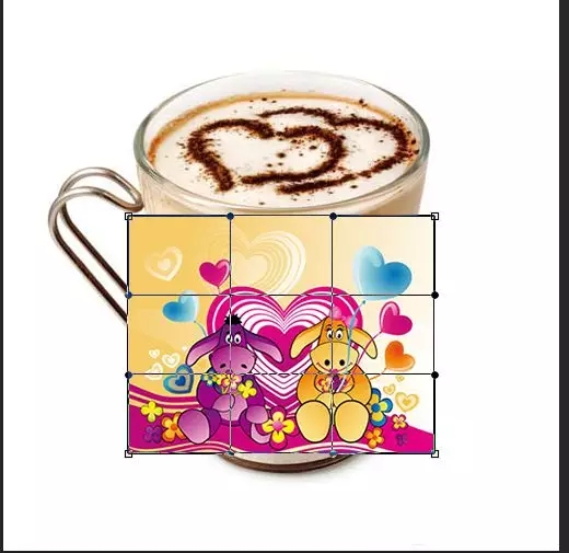 PS变形工具图文教程：如何给透明咖啡杯贴图