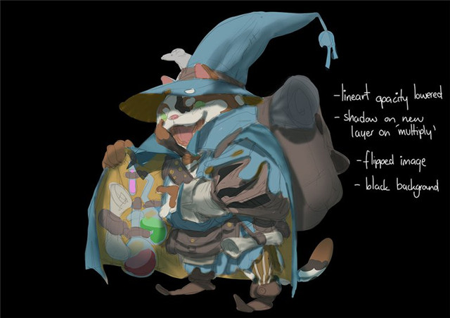 原画图文教程:制作偷偷摸摸的商人猫