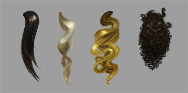 PS绘画教程：四种基本头发类型的绘制-伊丞小站（YLIMHS.COM）