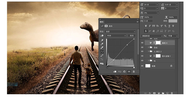 PS合成教程:穿越侏罗纪的奇幻场景制作
