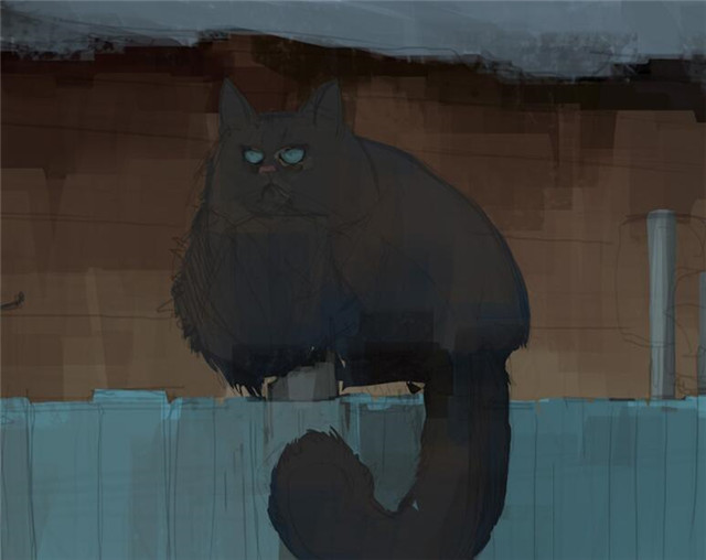 原画教程：PS制作霸气侧漏的猫