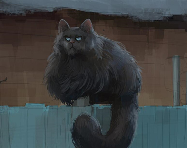 原画教程：PS制作霸气侧漏的猫