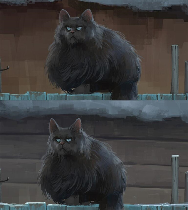 原画教程：PS制作霸气侧漏的猫