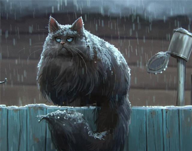 原画教程：PS制作霸气侧漏的猫