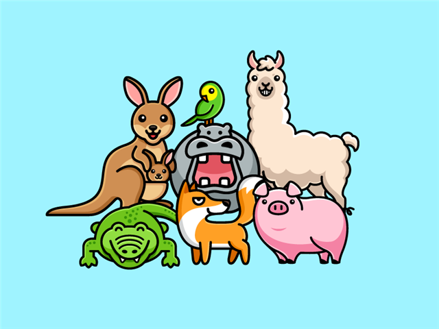 萌系动物绘制插画教程