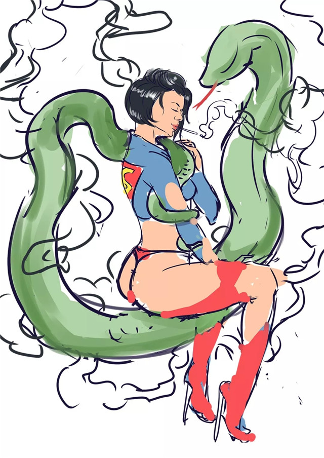 PS绘制性感小姐姐插画教程