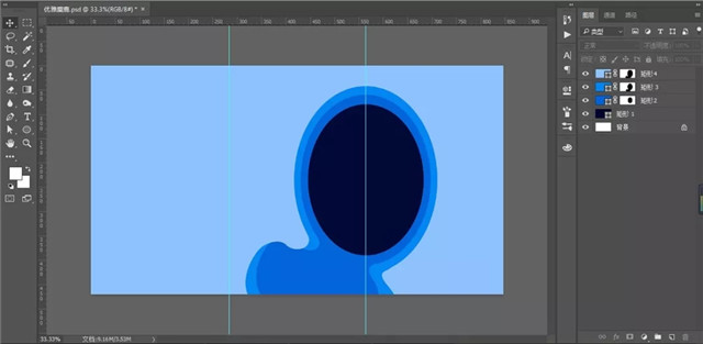 PS制作剪纸风格的优雅麋鹿图文教程